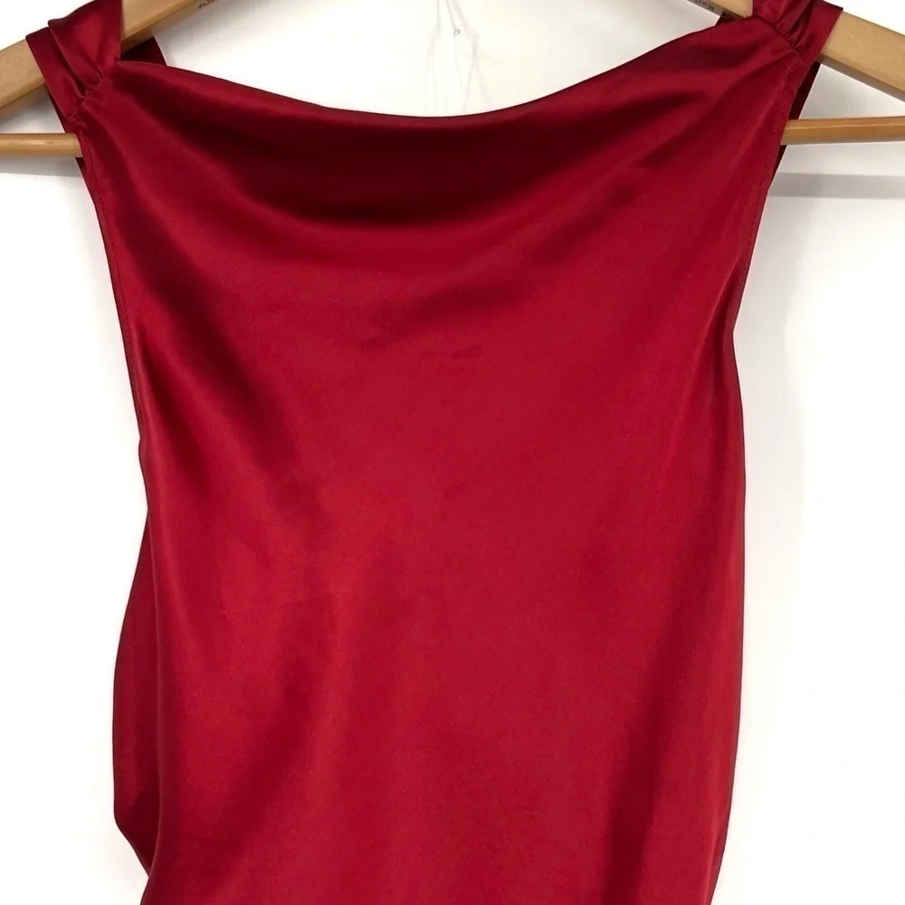 Reformation Casette Silk Dress Ruby Red Wine Sangre Open Back Maxi Gown size 6 - Picture 6 of 12